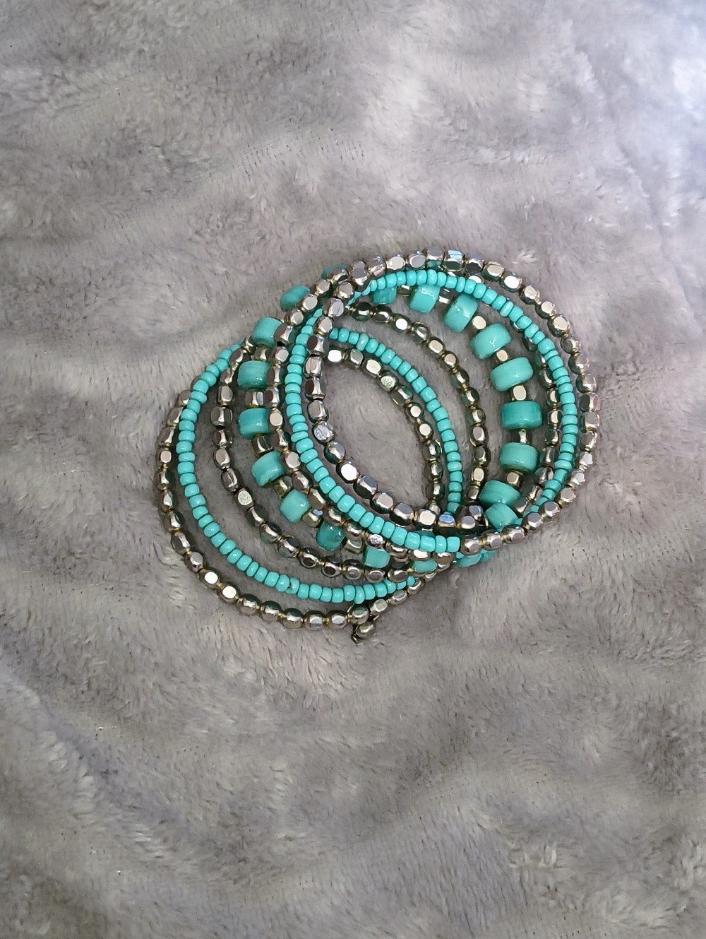 Handcrafted Navajo-Pearl Inspired Bracelet Accented with Turquoise